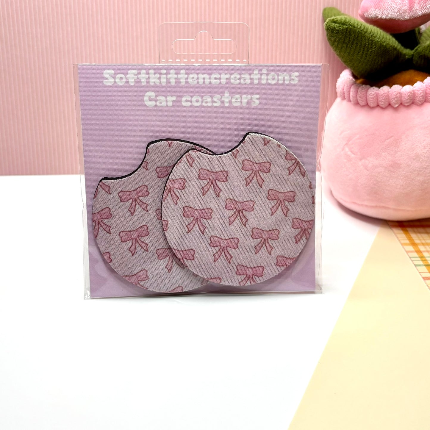 Kawaii car coaster set | car accessories