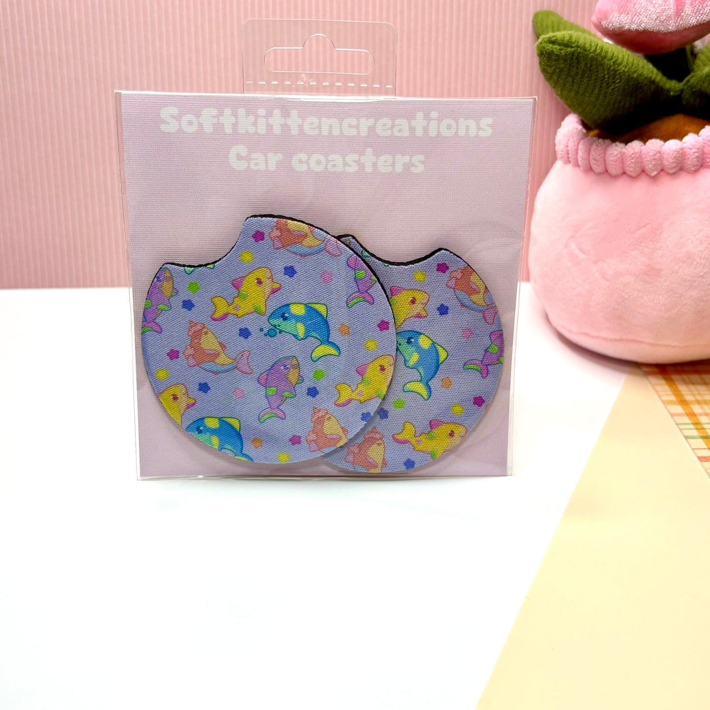 Kawaii car coaster set | car accessories