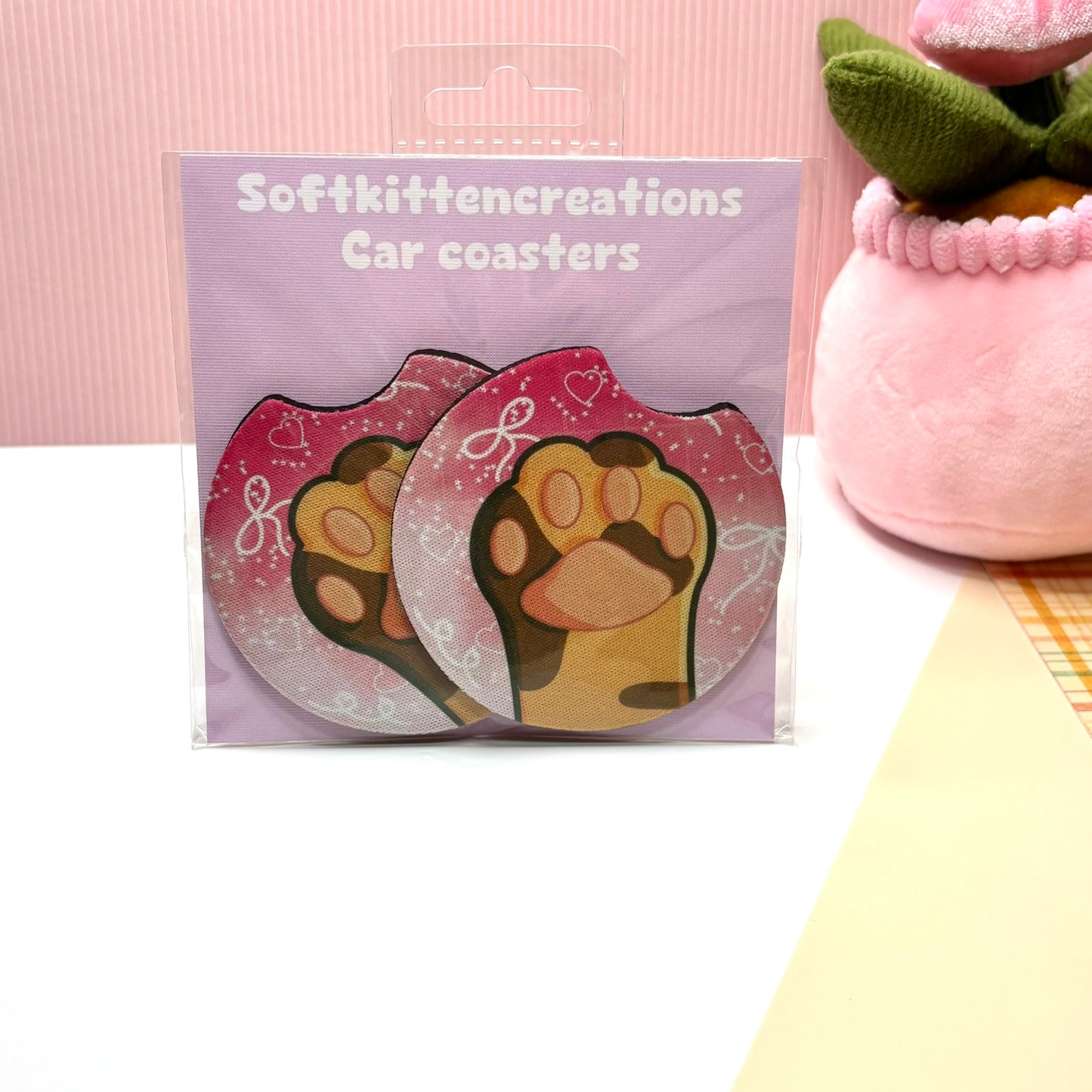 Kawaii car coaster set | car accessories