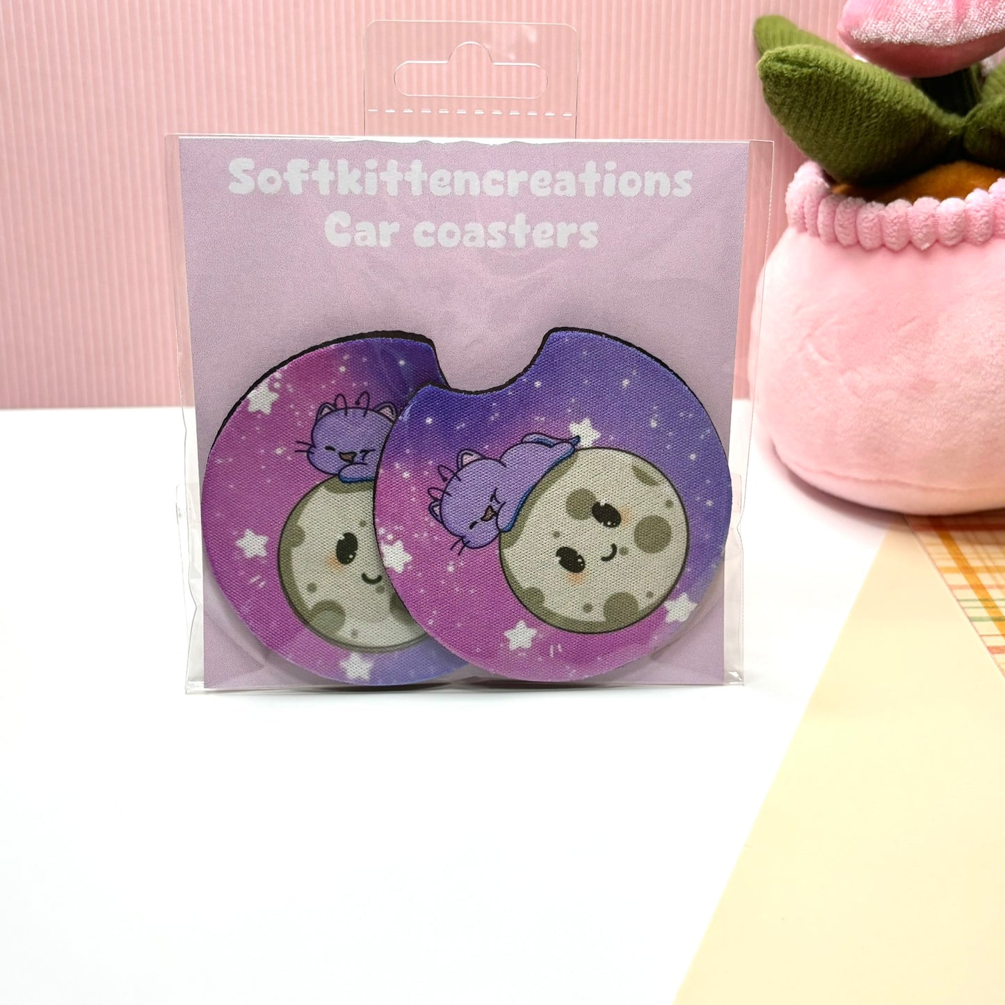 Kawaii car coaster set | car accessories