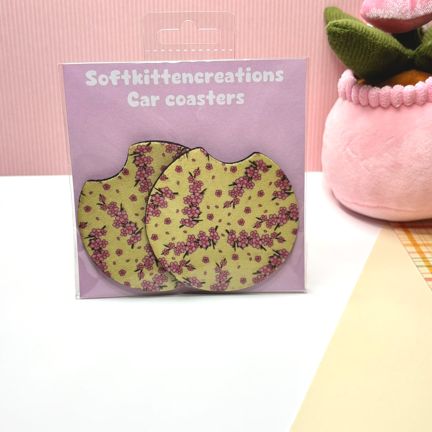 Kawaii car coaster set | car accessories