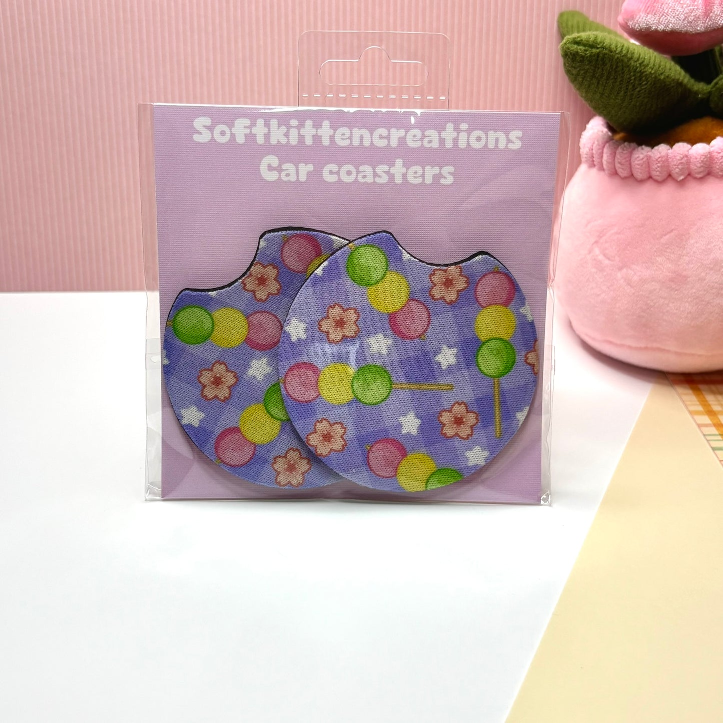Kawaii car coaster set | car accessories