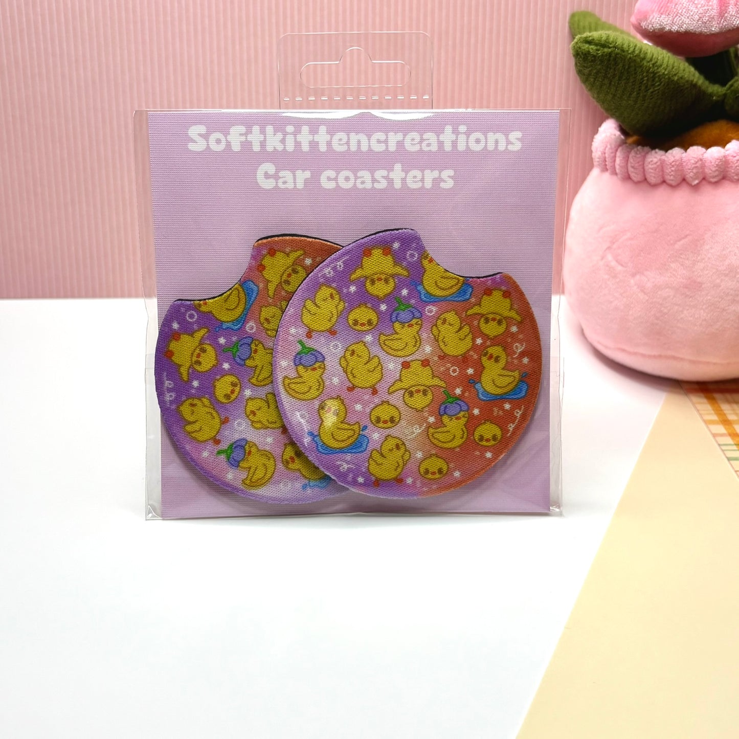 Kawaii car coaster set | car accessories