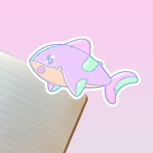 Kawaii patchwork shark | Purple