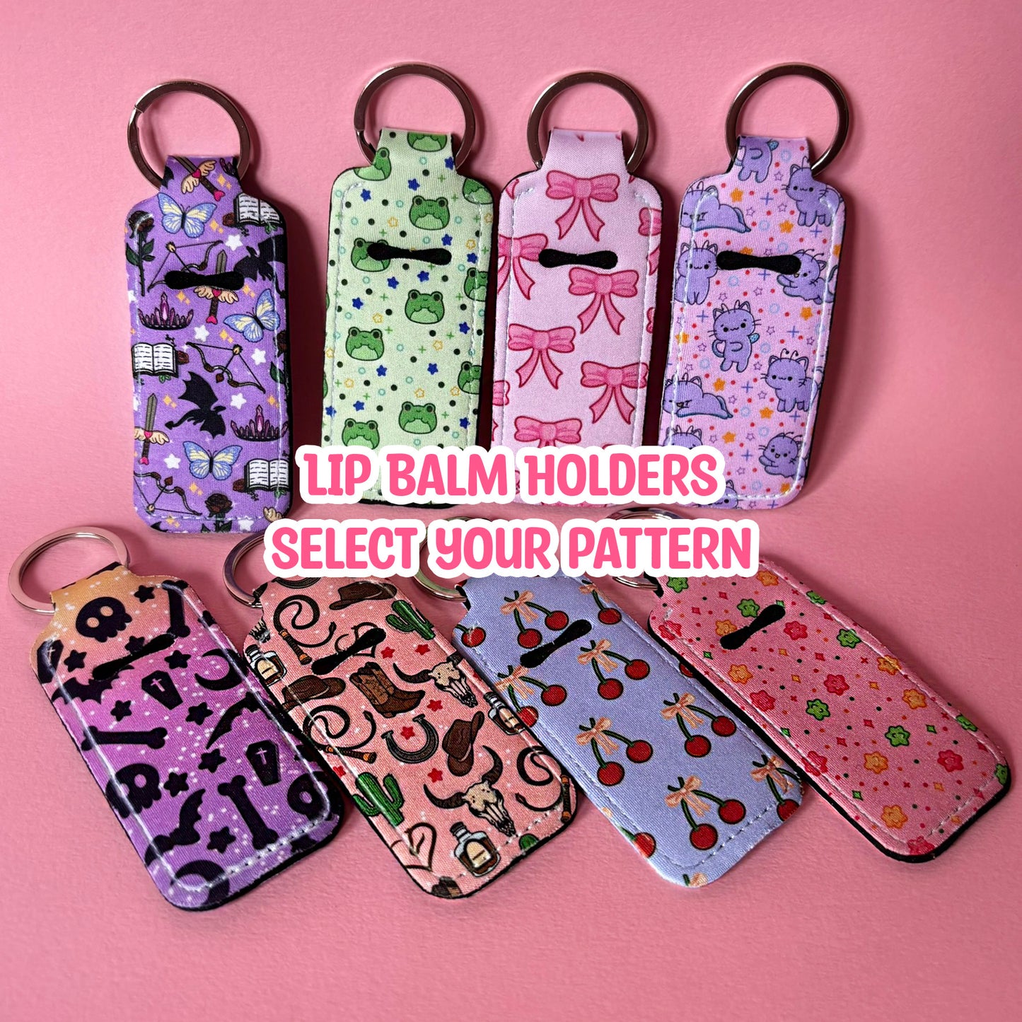 Lip Balm holder | keychains, keyrings, cute, bookish, booktok, accessories
