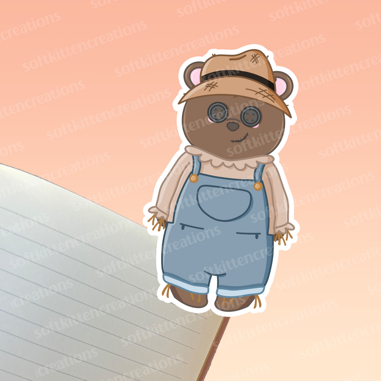 Pancake scarecrow die cut waterproof sticker
