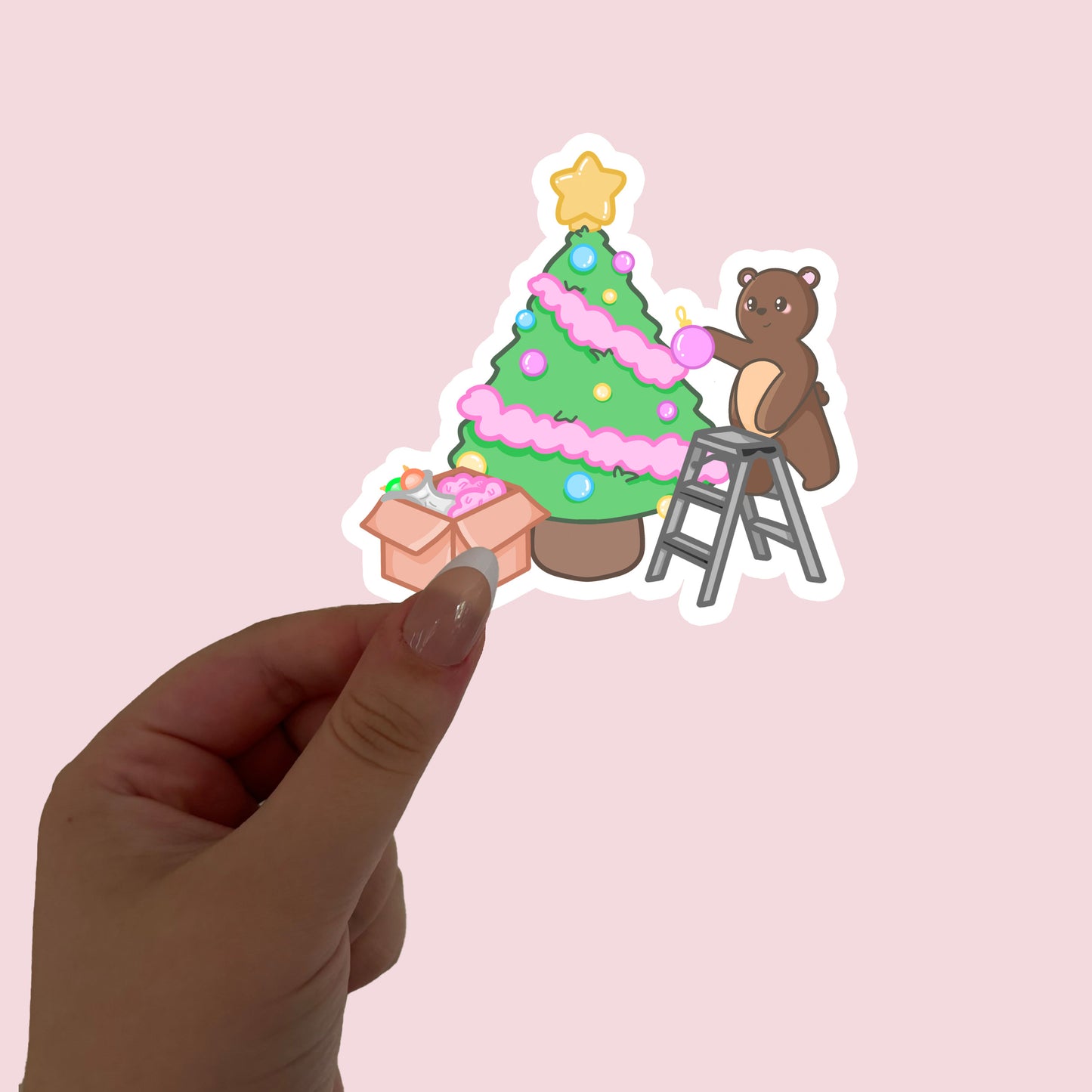 Pancake decorating die cut sticker