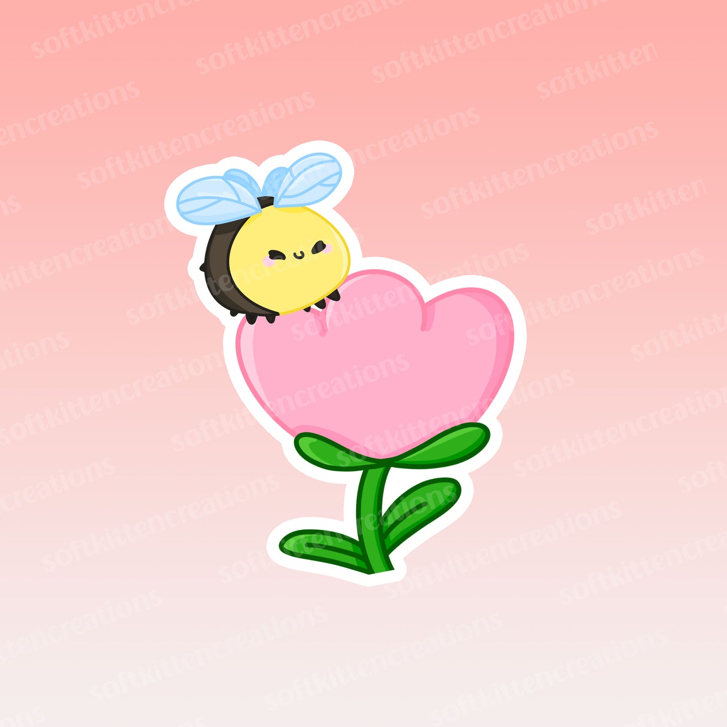 Flick on a flower Die cut sticker