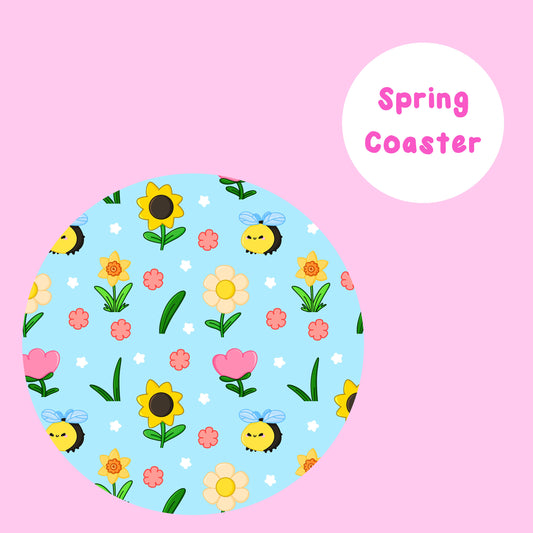 Spring pattern coaster