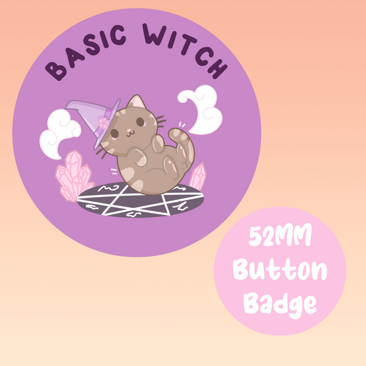 Basic witch button badge