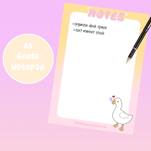 Flower goose notepad