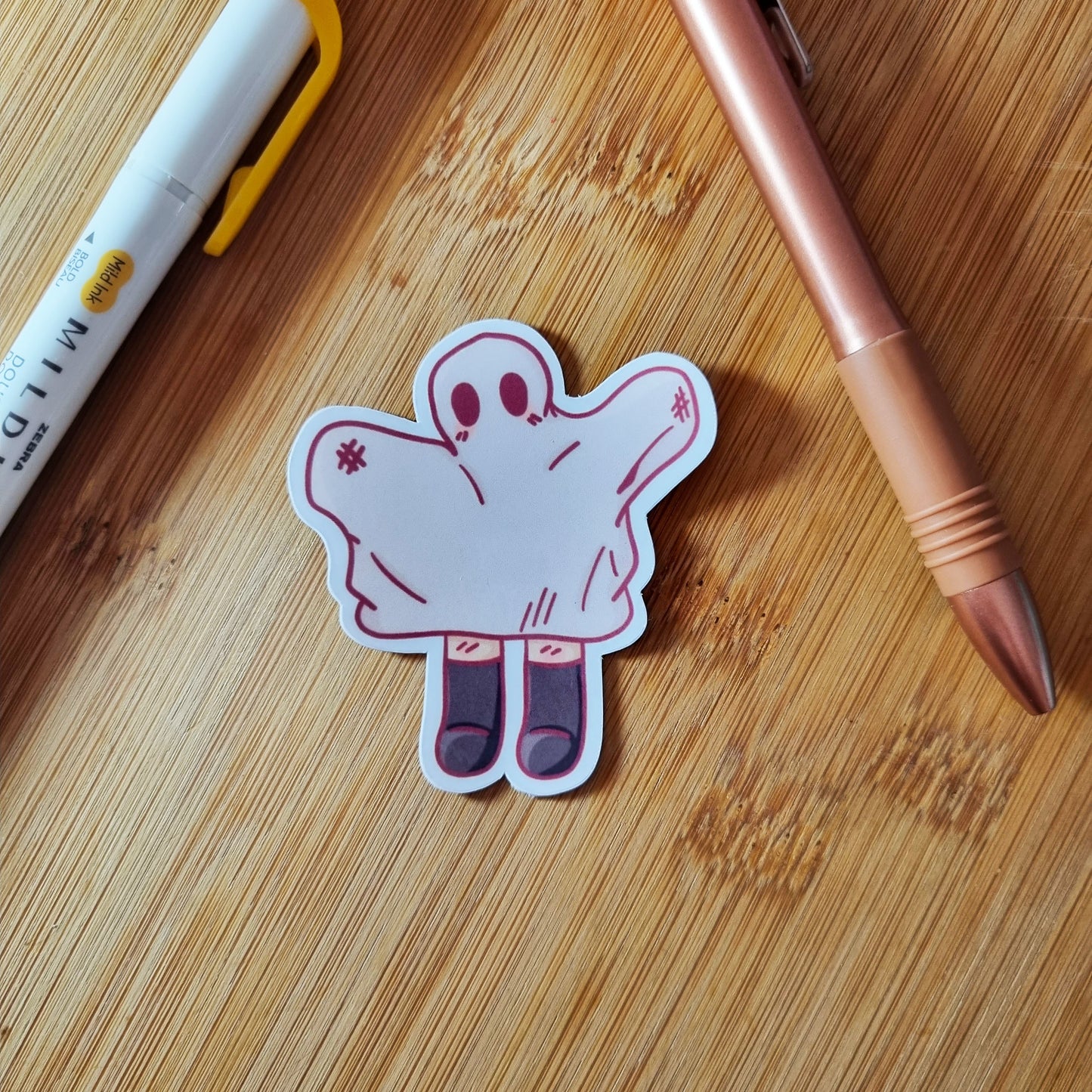 Surprise ghost girl vinyl sticker