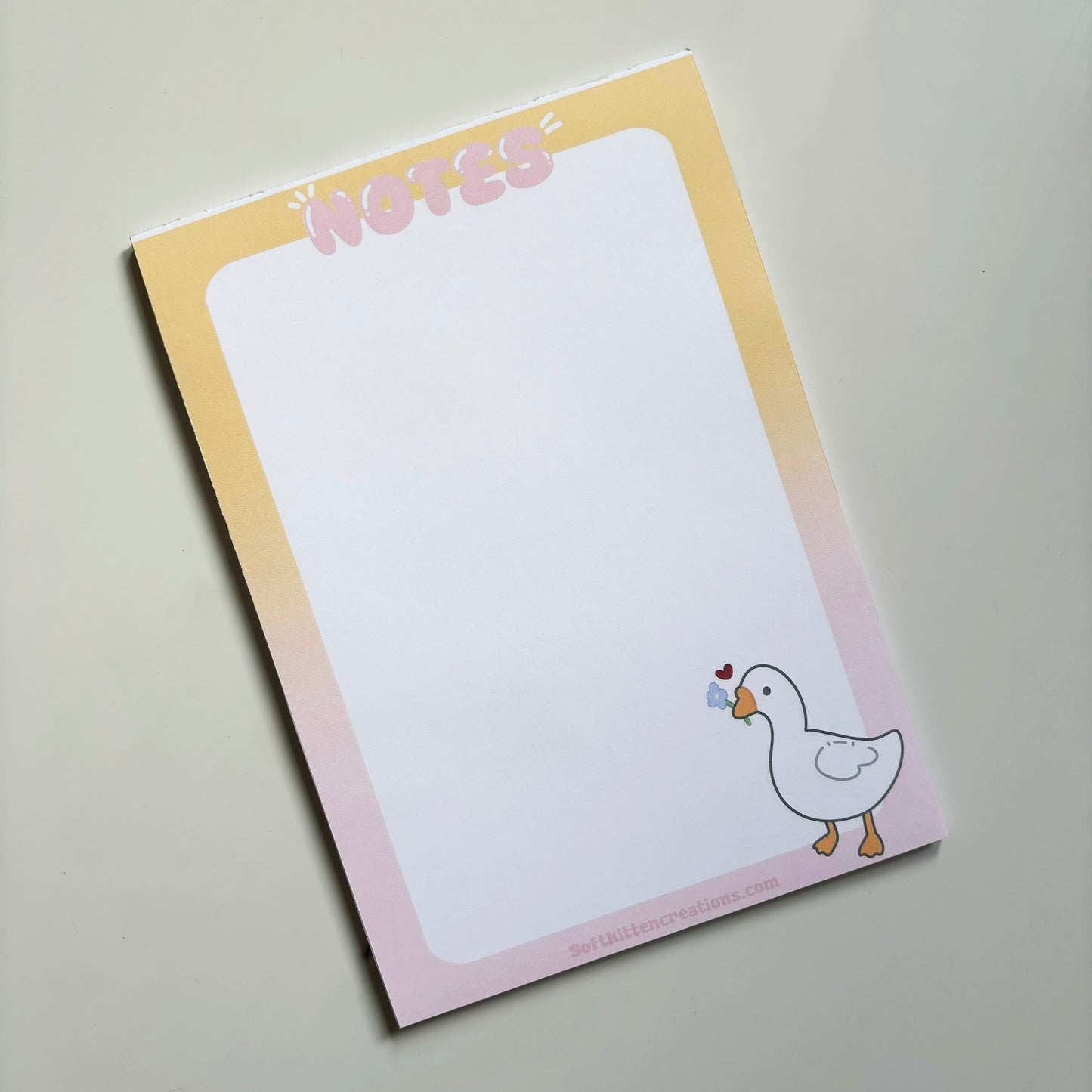 Flower goose notepad