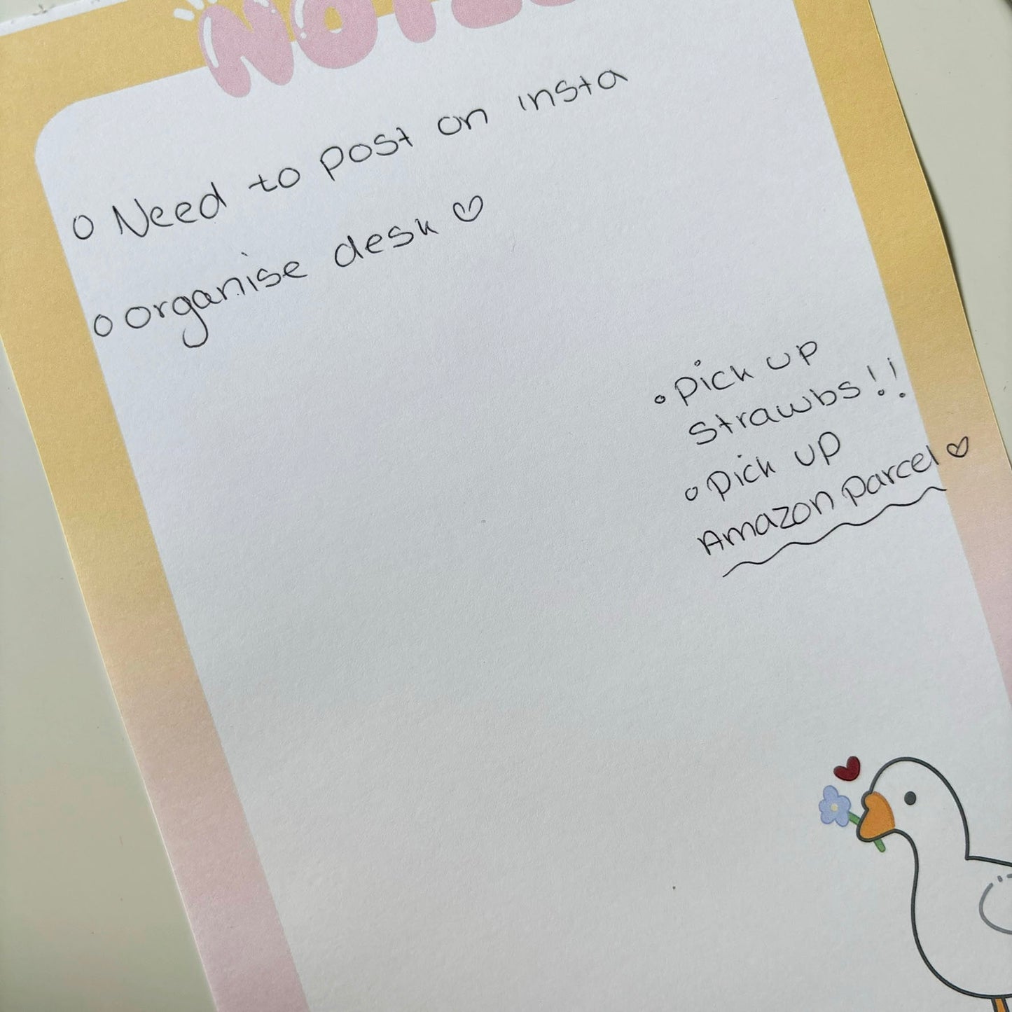 Flower goose notepad