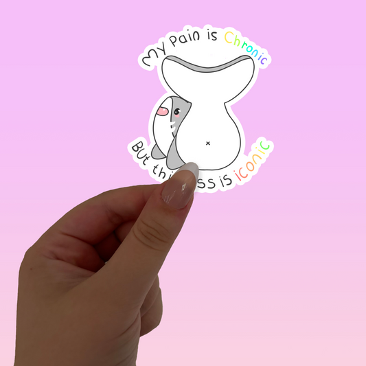 Chronically Ill shark vinyl sticker