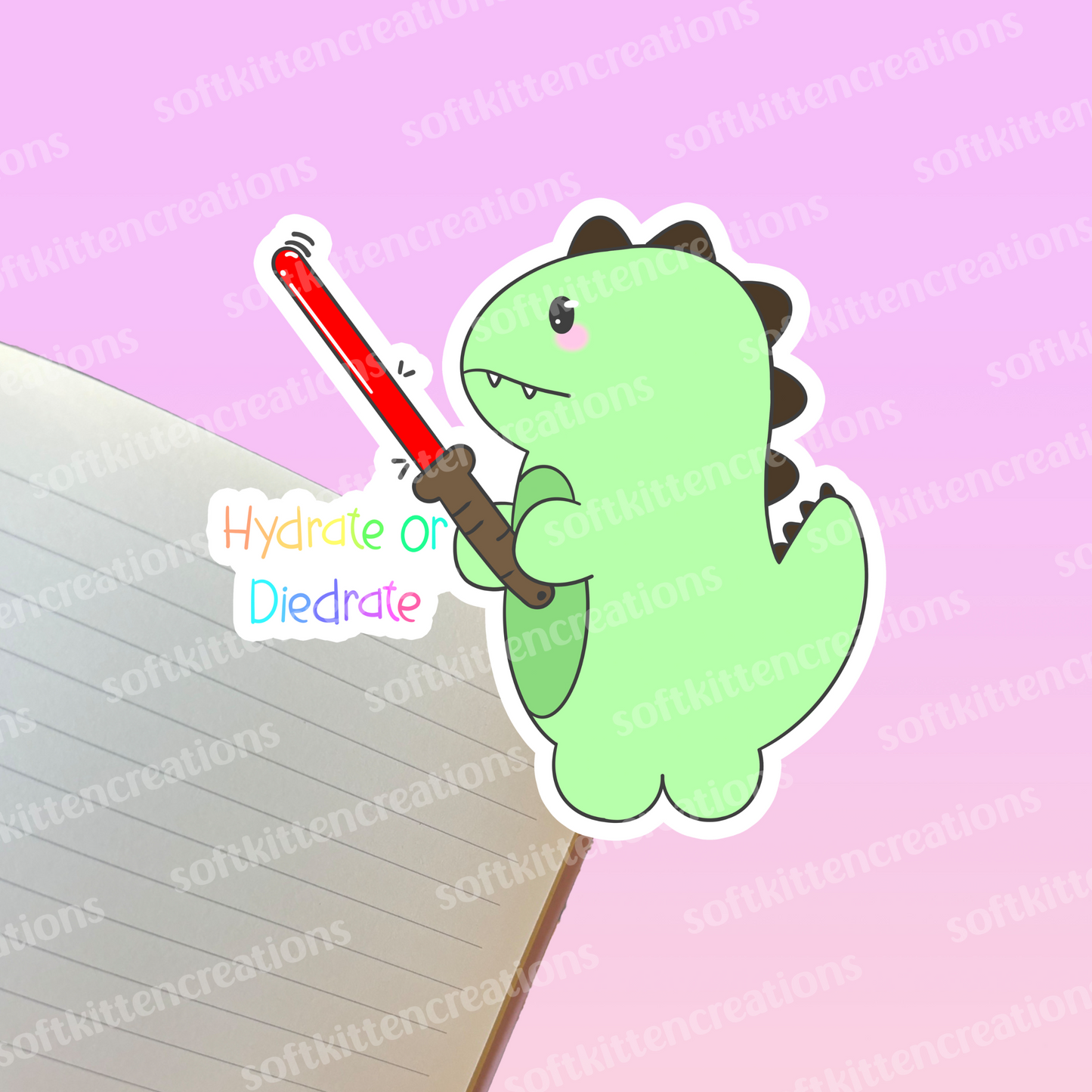 Hydrate or diedrate vinyl sticker