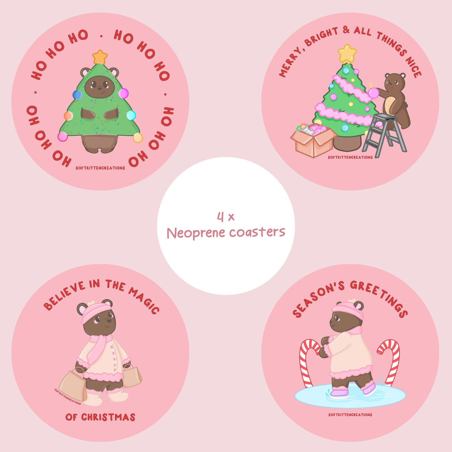 Christmas coaster set