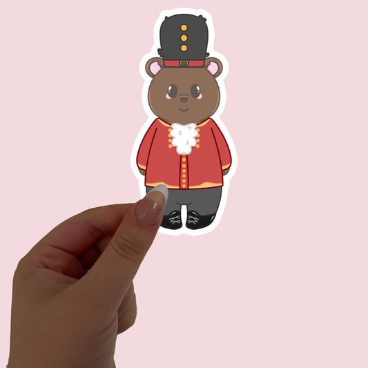 Pancake nutcracker die cut sticker