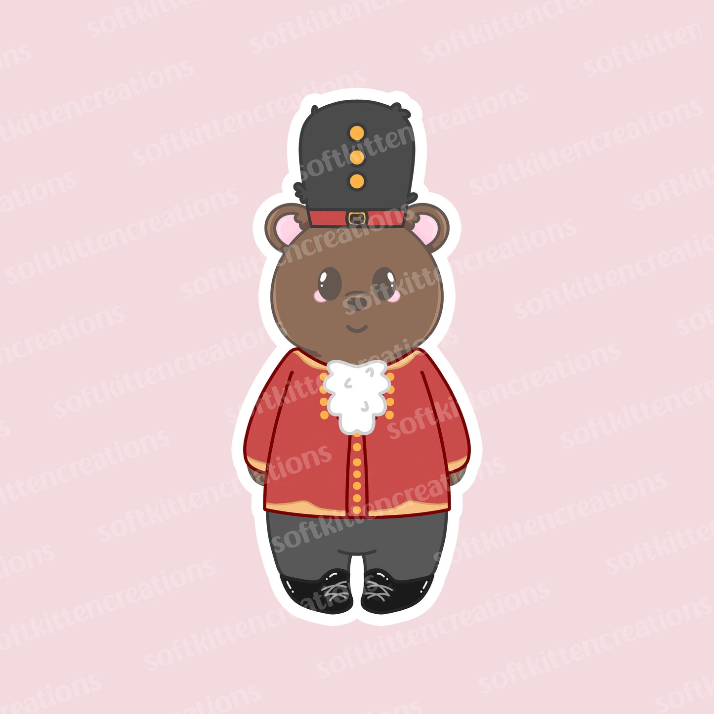 Pancake nutcracker die cut sticker