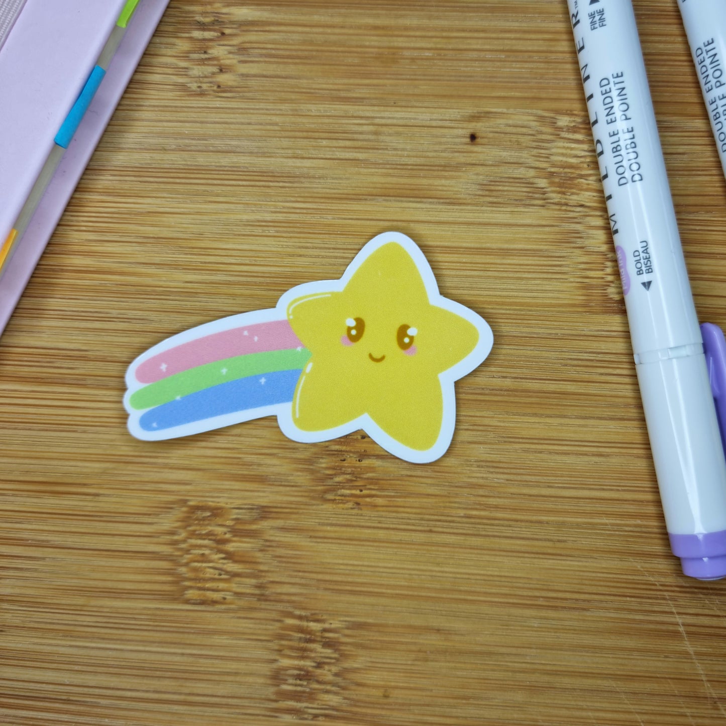 Shooting star vinyl sticker