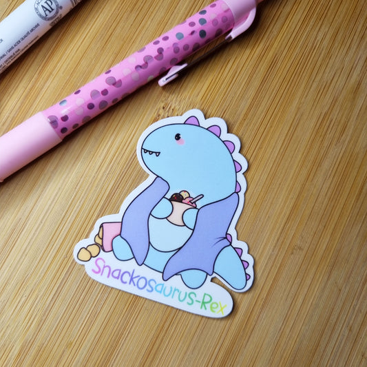 Snackosaurus rex vinyl sticker