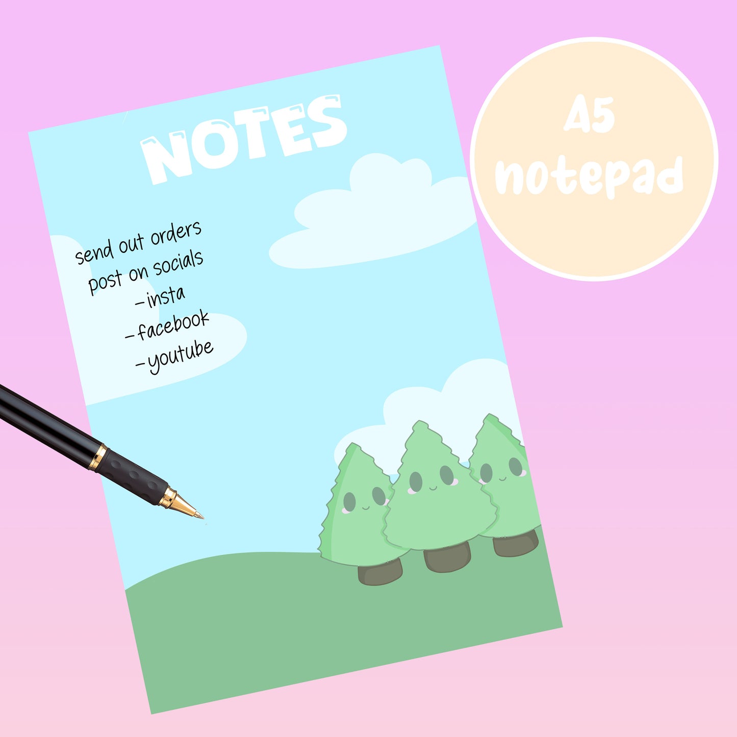 Summer collection A5 notepad